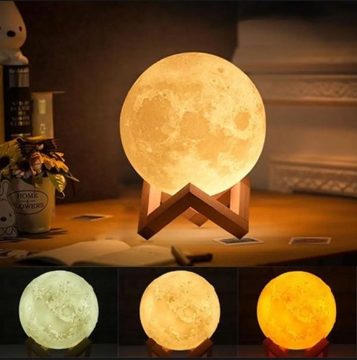 USB Moon lamp 7 color changing led lights Himalayan pink salt lamp