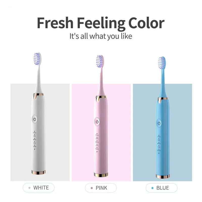 Electric toothbrush Soft Toothbrush Vibrating Toothbrush AA, 3 toothbrush heads